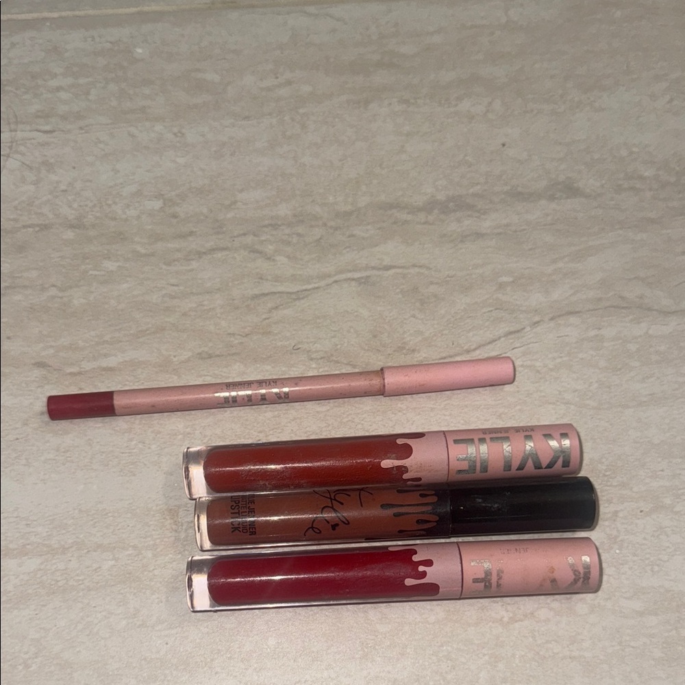 Kylie Cosmetics Matte Liquid Lipstick & Lip Liner Set - Burgundy & Brown Shades